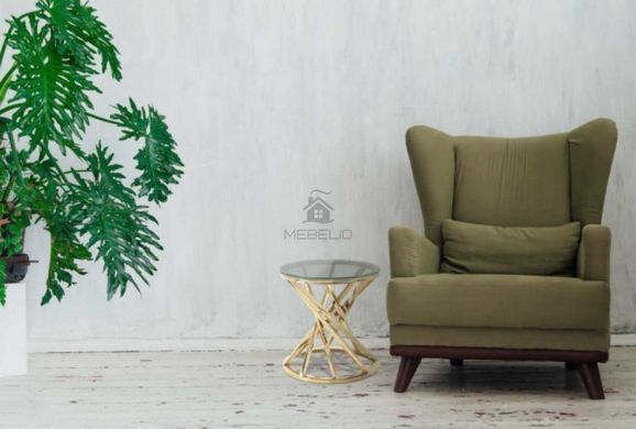 Журнальный стол Favor Arhome 40x40 Прозрачный/Золото фотография