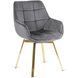 Стул бархатный поворотный MEBEL ELITE MIA Velvet Серый