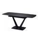 Стол раскладной ELVI BLACK MARBLE Concepto 120(180)x80 Керамика Матовый Черный фотография