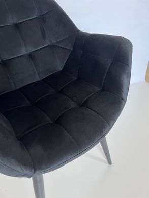 Кресло ELEGANTE Velvet Intarsio Черный