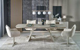 Стол раскладной ARMANI Halmar 165(241)x90 Травертин/кашемир фотография