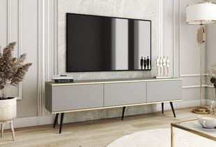 Тумба под ТВ Perfect Home Оро / Oro RTV175 черный Серый фотография