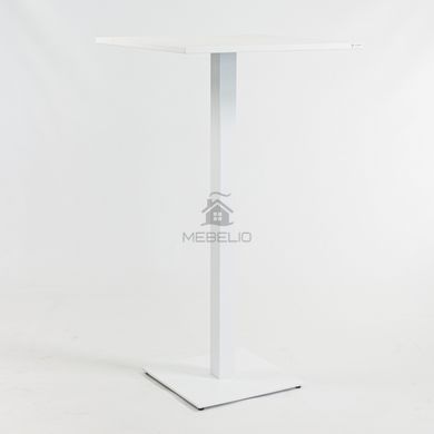 Стол Tetra light bar Lovko 60 х 60 белый металл/белый ДСП (текстура) фотография