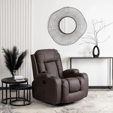 Массажное кресло MEBEL ELITE BOX экокожа Темно-коричневый