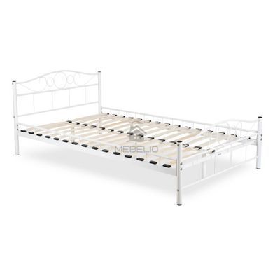 Кровать металлическая 160x200 см MEBEL ELITE GRIFFIN Белый фотография