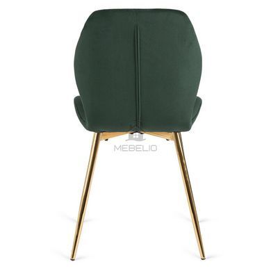 Стул бархатный MEBEL ELITE LUCKY Velvet Зеленый / Золотой