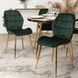 Стул бархатный MEBEL ELITE LUCKY Velvet Зеленый / Золотой