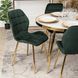 Стул бархатный MEBEL ELITE LUCKY Velvet Зеленый / Золотой
