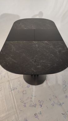 Стіл розкладний TML-865-1 VETRO 120x80 Чорний Онікс