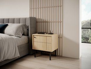 Тумба приліжкова Perfect Home Джапанді / Japandi S54 1-дверна Дуб лінеа
