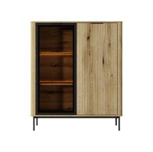 Вітрина низька з підсвіткою Perfect Home Вілсон / Wilson 2-дверна 1D1W/113 Дуб евок фотографія