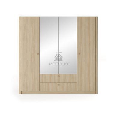 Шафа для одягу Perfect Home Вікі / Viki 4D2S/213 4-дверна з дзеркалом Дуб бариста