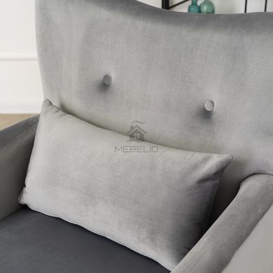Кресло мягкое BUNNY Velvet MEBEL ELITE Серый