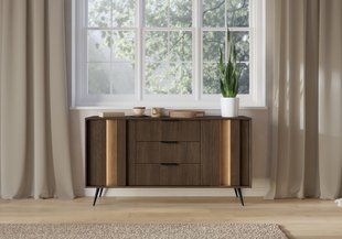Комод с подсветкой Perfect Home Амаро / Amaro 2D3S/153 2-дверный с 3 ящиками Дуб Дунин фотография