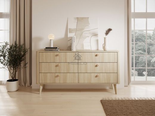 Комод Perfect Home Вікі / Viki 6S/163 з 6 шухлядами Дуб бариста