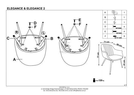 Крісло ELEGANCE 2 Halmar Зелений