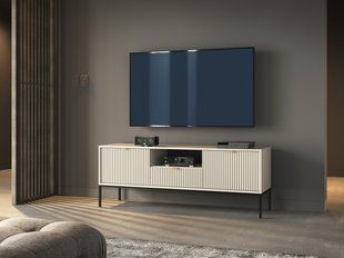 Тумба под телевизор Perfect Home Новая/Nova 1-дверная с 2 ящиками и черными ножками RTV154 Кашемир фотография