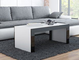 Журнальный столик TESS 120x60 Cama Белый Мат / Черный Глянец