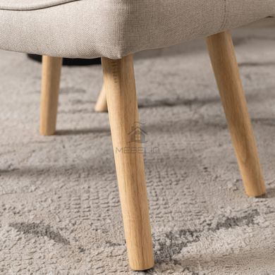Крісло м'яке з підставкою для ніг MEBEL ELITE LOZANO 2 тканина Беж