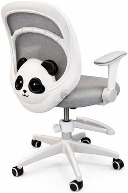Крісло обертове дитяче з підставкою для ніг PERFECT KIDS PANDA GRAY Perfect Home Україна Сірий