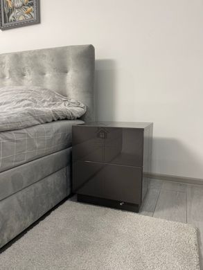 Приліжкова тумба (комплект 2шт) REJA Cama Чорний глянец фотографія