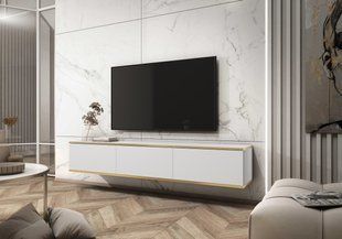 Тумба под ТВ навесная Perfect Home Оро / Oro RTV175 Белый фотография
