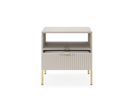 Тумба приліжкова Perfect Home Нова / Nova з 1 шухлядою і золотими ніжками S54 Кашемір