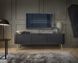 Тумба под телевизор Perfect Home Зова/Zova 3-дверная с золотыми ножками RTV168 Черный