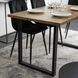 Стол MEBEL ELITE GLOS 135х80 см Золотой дуб / Черный
