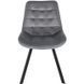 Комплект стол MEBEL ELITE CLARK 120(160)х80 см глянцевый черный и 4 стульев RICK, серого цвета