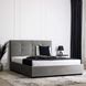 Кровать двуспальная бархатная 140x200 MEBEL ELITE TINGA Velvet Серый фотография