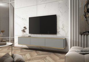 Тумба под ТВ навесная Perfect Home Оро / Oro RTV175 Серый фотография