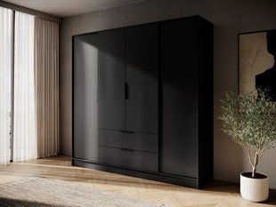 Шафа для одягу Perfect Home Келлі / Kelly 4D 4-дверна Чорний