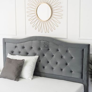 Кровать бархатная MEBEL ELITE APOLLO Velvet 120x200см Серый фотография