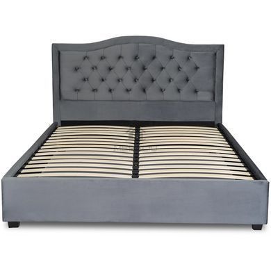 Кровать бархатная MEBEL ELITE APOLLO Velvet 120x200см Серый фотография