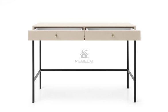 Стол туалетный Perfect Home Моно/Mono с 2 ящиками и черными ножками MT104 Кашемир фотография