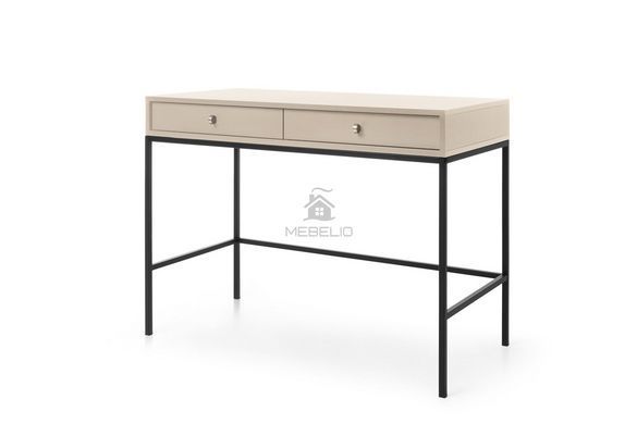 Стол туалетный Perfect Home Моно/Mono с 2 ящиками и черными ножками MT104 Кашемир фотография