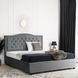 Кровать бархатная MEBEL ELITE APOLLO Velvet 120x200см Серый