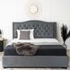 Кровать бархатная MEBEL ELITE APOLLO Velvet 120x200см Серый