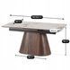 Стол раскладной MEBEL ELITE LIZBONA 160(200)х90 см Белый мрамор/Орех