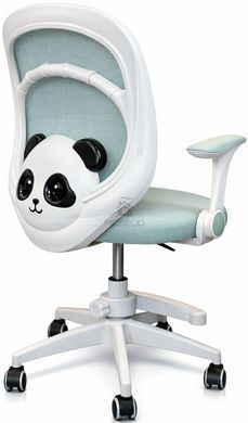 Крісло обертове дитяче з підставкою для ніг PERFECT KIDS PANDA GREEN Perfect Home Україна Зелений фотографія