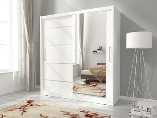 Шафа-купе Perfect Home Мая I Алю / Maja I Alu 180 2-дверна з дзеркалом Білий