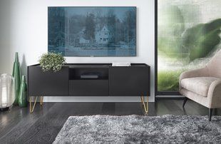 Тумба под ТВ Perfect Home Хармони / Harmony RTV144 Черный фотография