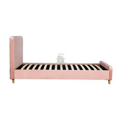 Кровать односпальная бархатная 90x200 MEBEL ELITE MIKEL Velvet Розовый фотография