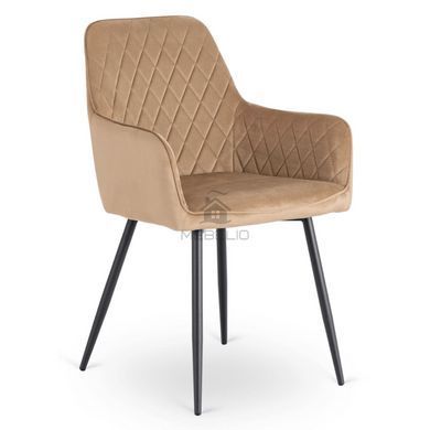 Комплект стол MEBEL ELITE HAMPTON 160(240)х90 см, дуб /черный, и 4 стульев BRESSO беж