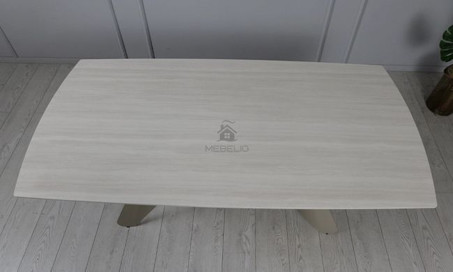 Раскладной стол Кармен Prestol 1800/2600x900x750 бежевый мат ноги тауп
