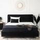Кровать бархатная MEBEL ELITE BOND Velvet 160x200см Черный фотография