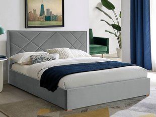 Кровать MAGIA II Velvet Signal 160x200 Светло Серый фотография