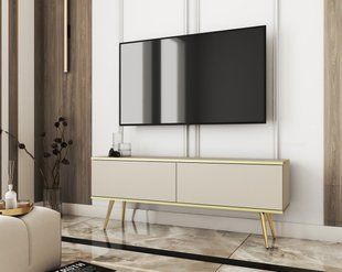 Тумба под ТВ Perfect Home Оро / Oro RTV135 золото Бежевый фотография