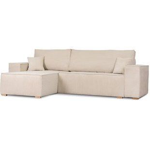 Кутовий диван універсальний MEBEL ELITE FILO 262 см тканина Бежевий